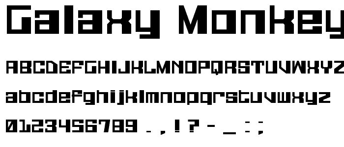 Galaxy Monkey font